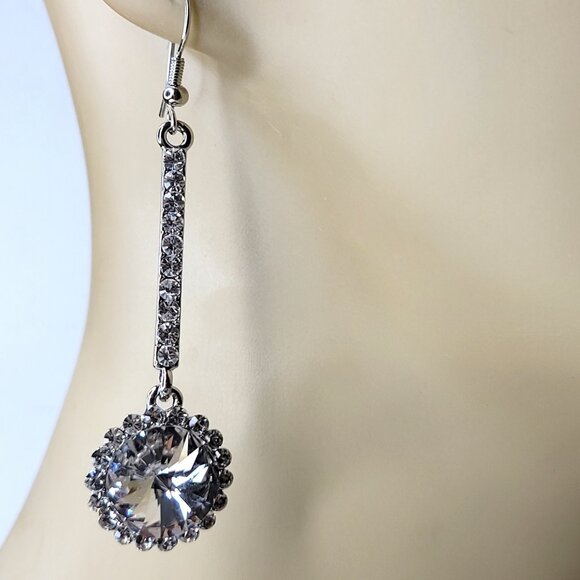 Crystal Chandelier Earrings Crystal Drop Long Earrings - Picture 2 of 13